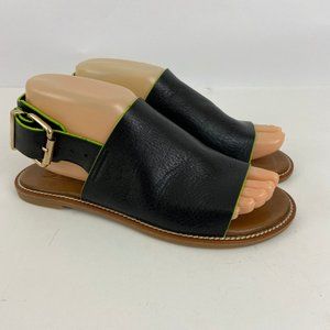 Miz Mooz Blue Leather Slingback Ankle Strap Sandal